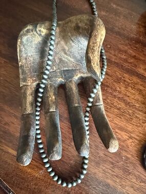 Matte Gray Beaded Navaho Faux. Beads. Perfect size and length Necklace